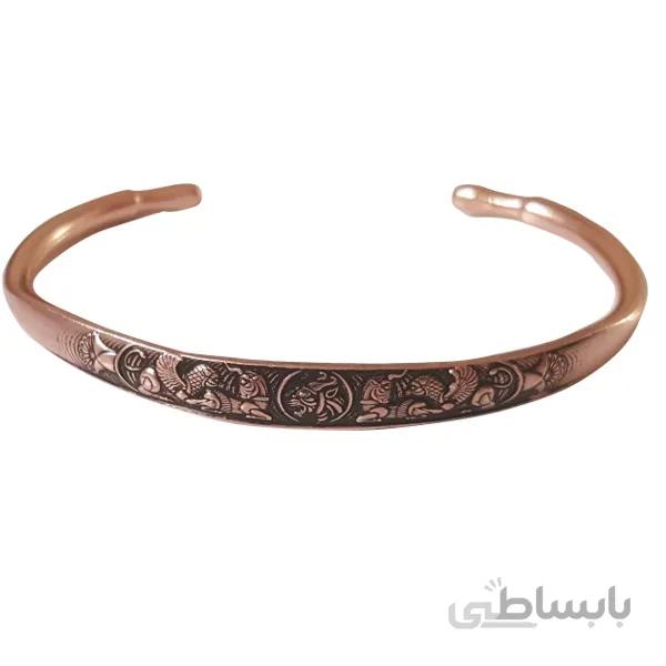 دستبند مسی مردانه شیر و آهو کد JW60