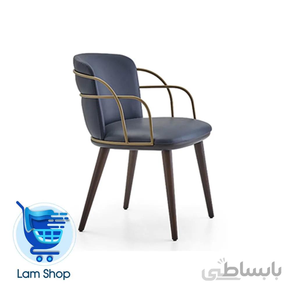 صندلی دسته دار تورینو II نظری P942 (با فریم آبکاری طلایی و زرگلد)