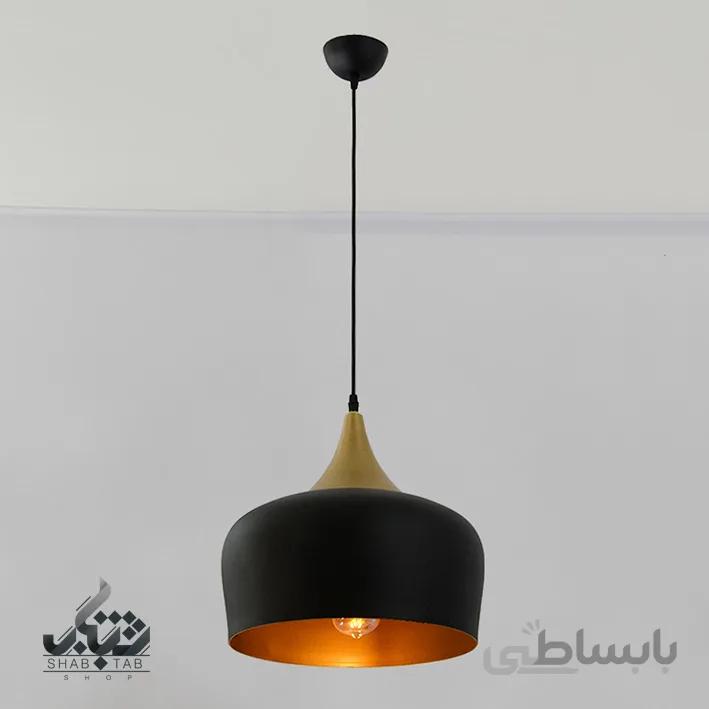 لوستر آویز تک شعله مدرن دیکسونی مشکی کد 1230 SHJ