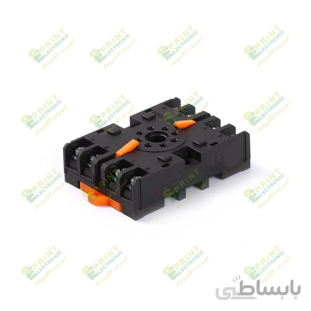 سوکت رله پایه گرد ریلی 8 پایه P2-CF-08