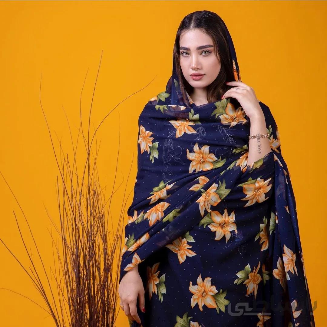 چادر رنگی گل پهن n407