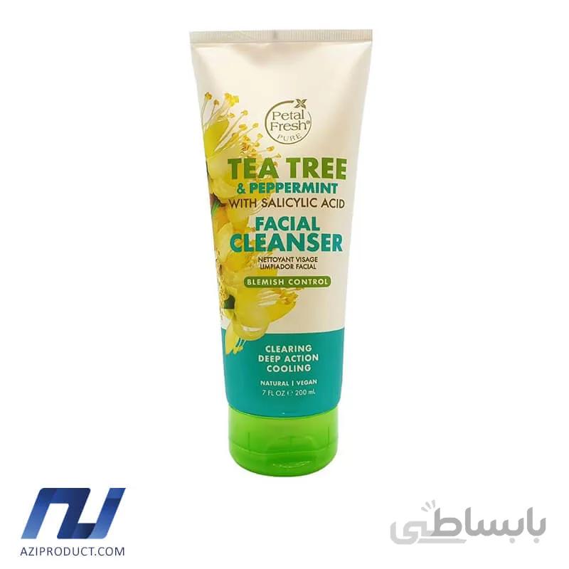 ژل پاک کننده ارایش صورت پتال فرش مدل Tea Tree حجم 200 میل