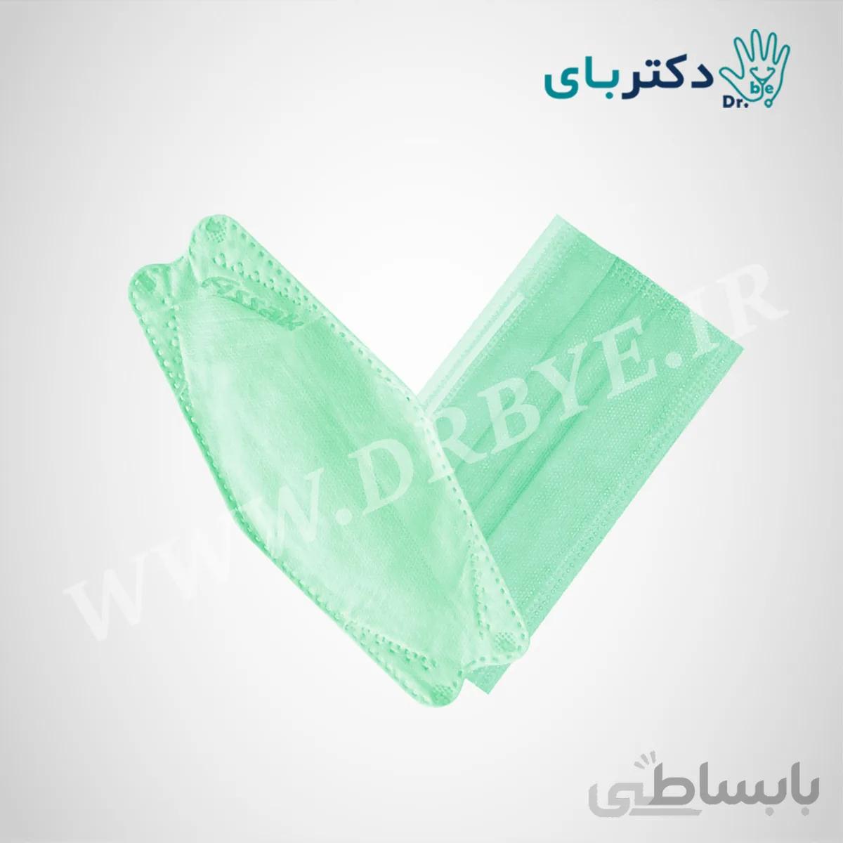 میکس ماسک تنفسی سه لایه و سه بعدی برند دکتر بای رنگ سبز 50 عددی ا Green Drbye Mixed 3 Layers & 3D Mask