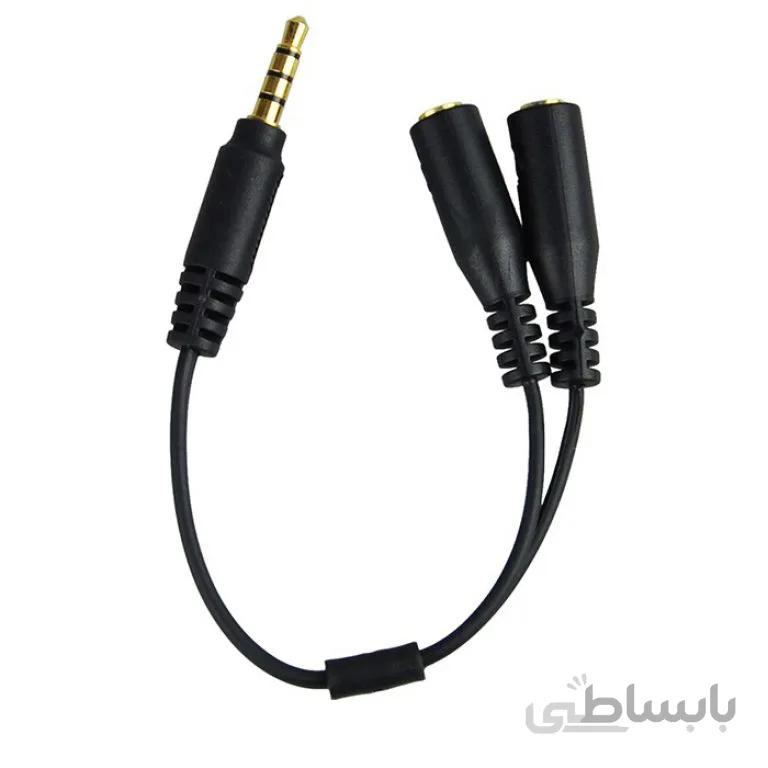 کابل تبدیل AUX دو به یک جی جی سی مدل SPY1