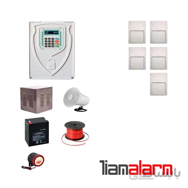 پکیج دزدگیر اماکن باسیم مدل فورنت سیم کارتی و تلفنیB500F5