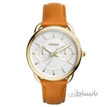 چند منظوره چرم قهوه ای تیره چند منظوره فسیلی زنان ES4006 Fossil Women ا Fossil Women's ES4006 Tailor Multifunction Dark Brown Leather Watch