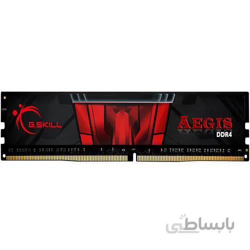 رم دسکتاپ DDR4 تک کاناله 3200 مگاهرتز CL16 جی اسکیل سری aegis ظرفیت 8 گیگابایت ا G.SKILL Aegis DDR4 8GB 3200MHz CL16 Single Channe