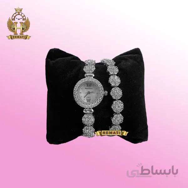 ساعت زنانه رویال کرون Royal Crown 9241 نقره ای (بند بلند)
