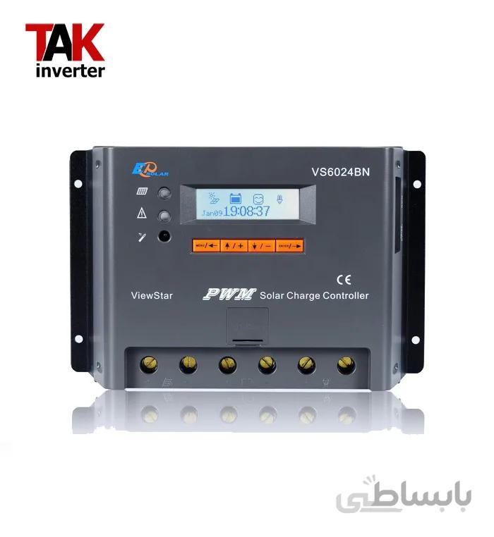 شارژ کنترلر EPsolar pwm VS6024BN ا charge controller 60A/h 12/24v Auto Epsolar PWM VS6024BN series