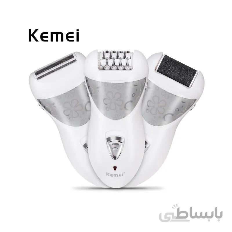 اپیلاتور و موکن کیمی مدل Kemei KM-506 ا Kemei KM-506 2 In 1 Electric Rechargeable Epilator
