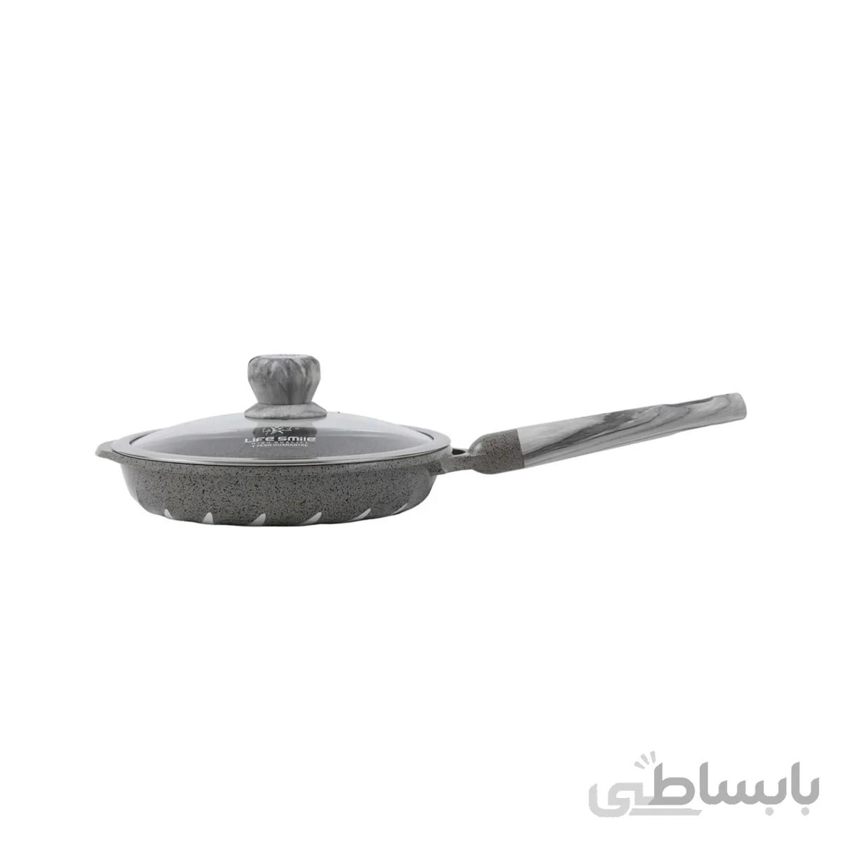تابه تک دسته گرانیتی لایف اسمایل مدل FLCM4F سایز 20 ا Life Smile FLCM4F 20 Non stick Frying Pan