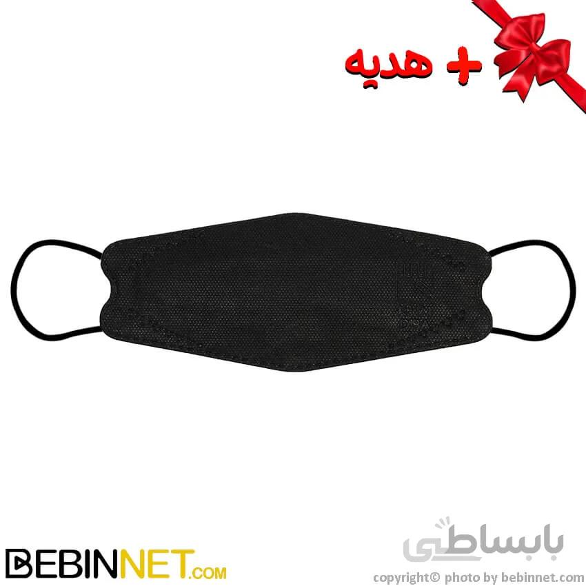 ماسک سه بعدی 4 لایه KF94 بسته 25 عددی مشکی