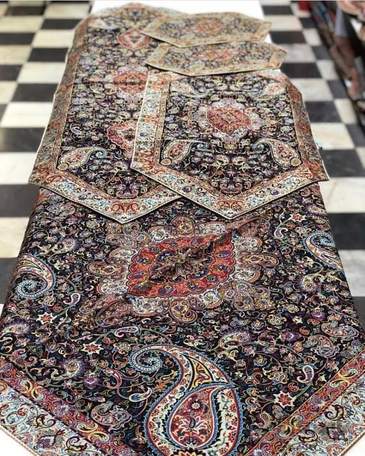 سرویس ۴ تیکه ترمه سنتی طرح شمیم