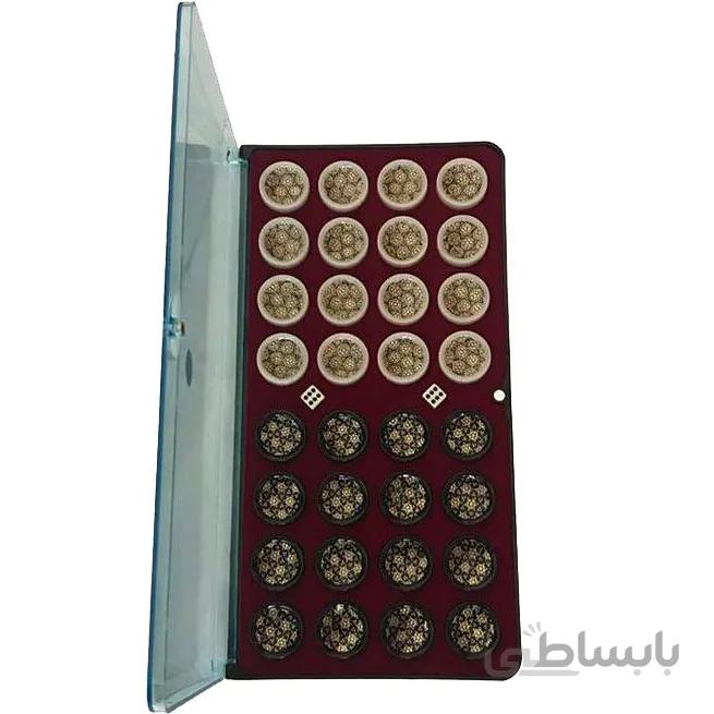 مهره و تاس خاتم کاری 50 گرمی کد LN-7
