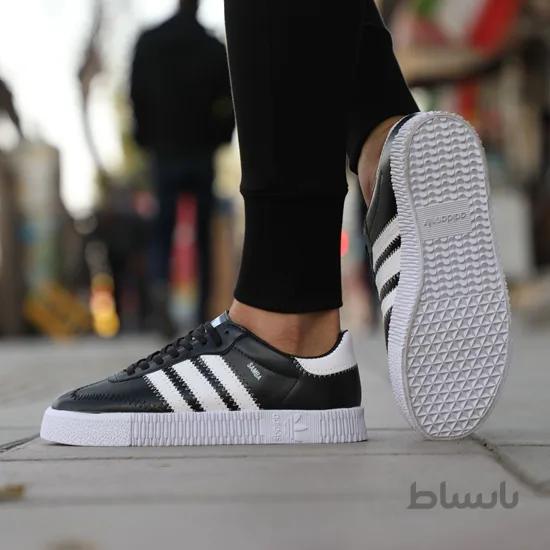 سامبا چرم مشکی سفید
