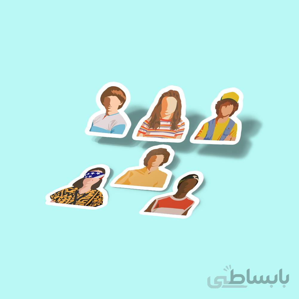استیکر Minimal Stranger Things Sticker Pack Sticker