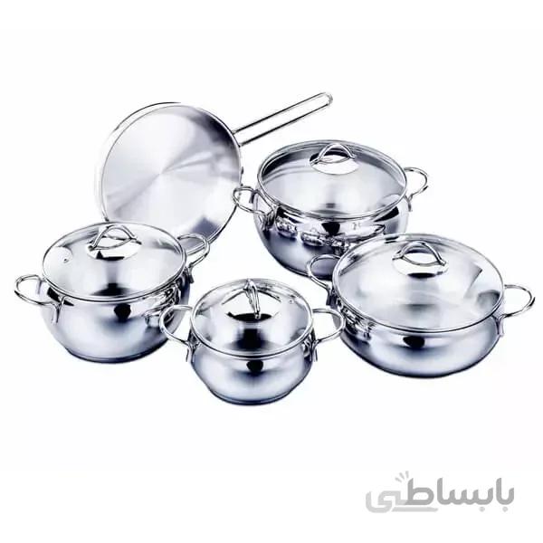 سرویس قابلمه 9 پارچه استیل کرکماز KORKMAZ تامبیک مدل 1800 (اصلی)