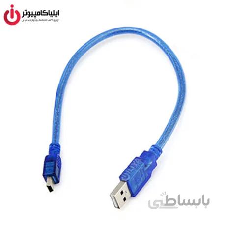 کابل دیتا Mini USB برند MW-NET به طول 30 سانتی متر