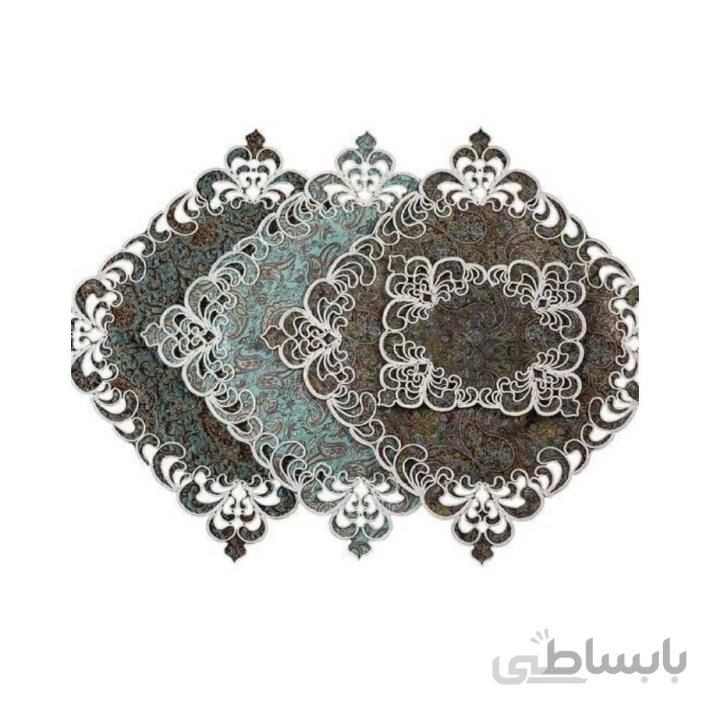 جانماز ترمه دو تکه قیطان دوزی رضوی 40*40