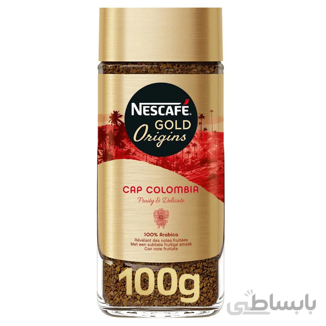 قهوه گلدکلمبیا فوری 100 گرم نستله Nescafe Gold