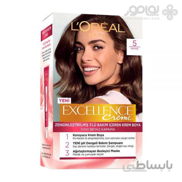 کیت رنگ موی لورال پاریس مدل Excellence شماره 5