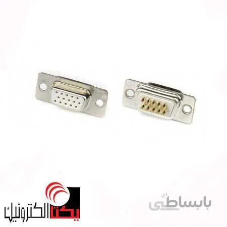 دی کانکتور کابلی مادگی صنعتی 3 ردیفه 15 پین VGA
