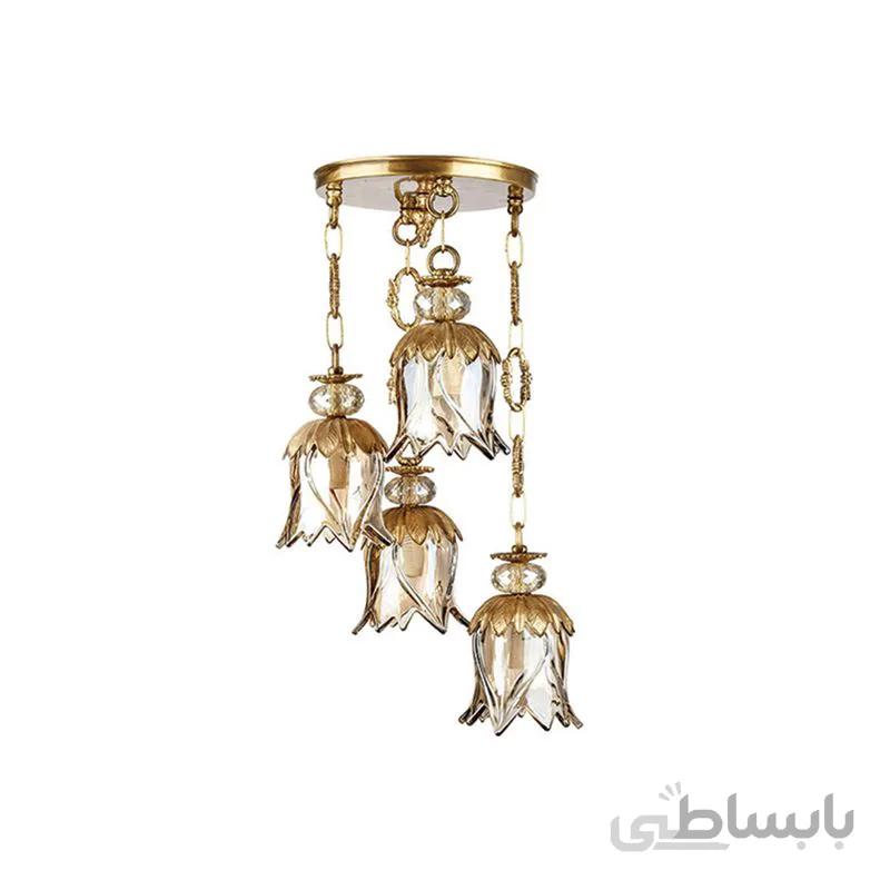 چراغ آویز 4 شعله چشمه نور مدل C2774/4A