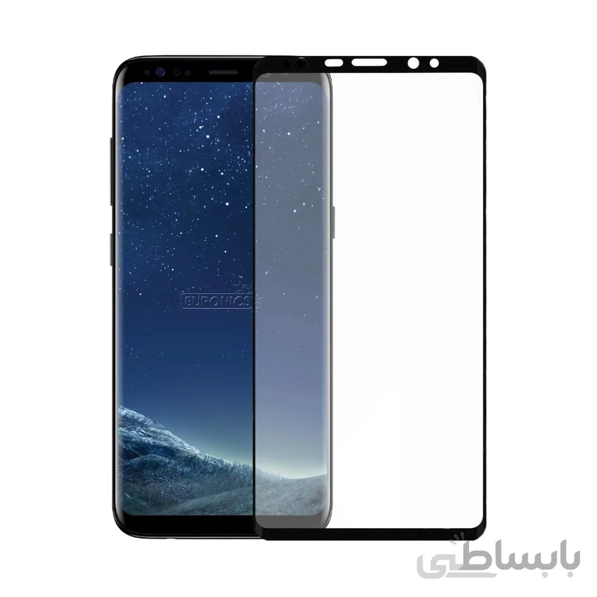 محافظ صفحه نمایش شیشه ای مشکی Samsung S8/S9 - Full Cover (بدون پک)