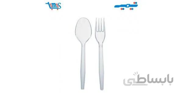 قاشق و چنگال یکبار مصرف 100 عددی