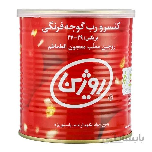 رب گوجه فرنگی ۸۰۰ گرمی روژین – باکس ۱۲ تایی