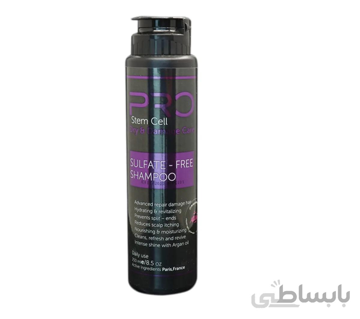 شامپو استم سل پرو مخصوص موهای خشک و آسیب دیده مدل Dry & Damage Care حجم 250 میلی لیتر ا pro stem cell dry and damage shampoo