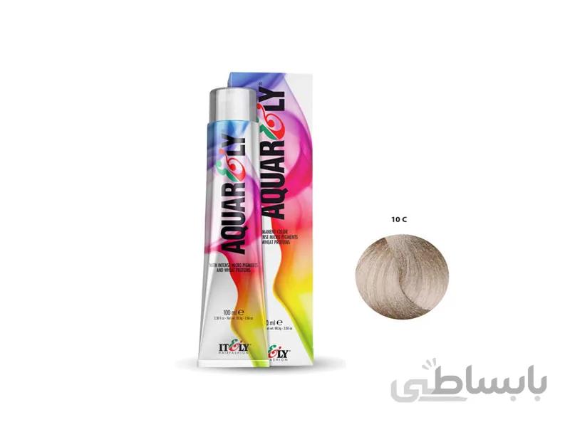 رنگ مو آکوارلی خاکستری شماره 10C حجم 100 میلی لیتر