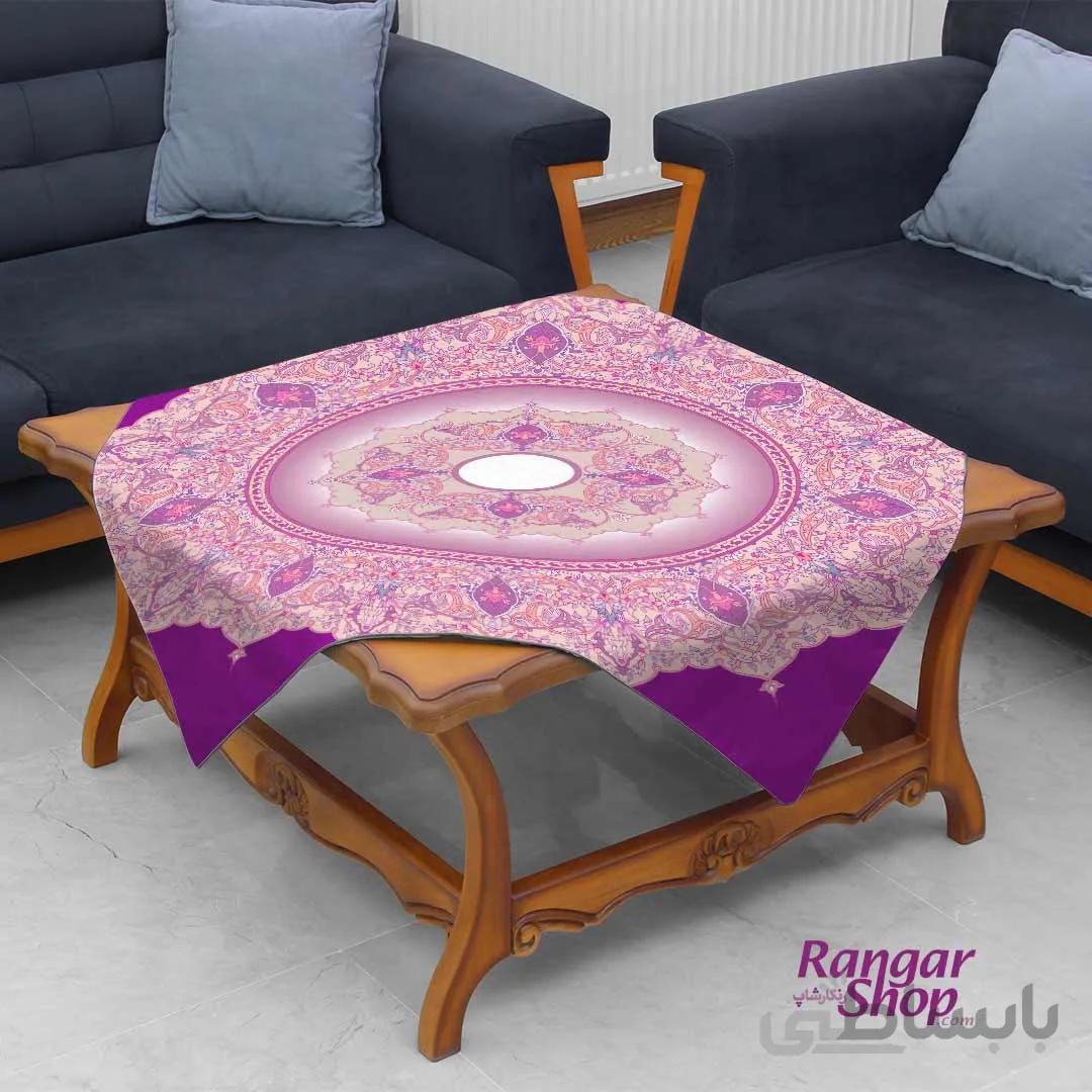رومیزی مدل سنتی صورتی کد RM99077