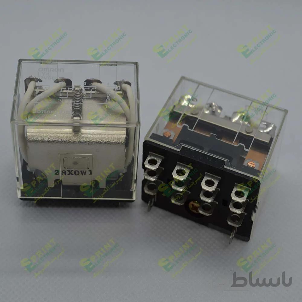 رله 24 ولت 4 کنتاکت 14پایه 10 آمپر Omron LY4N-J-24VDC