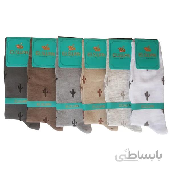 مجموعه 6 عددی جوراب مردانه کاکتوسی در 6 رنگ کد PH252