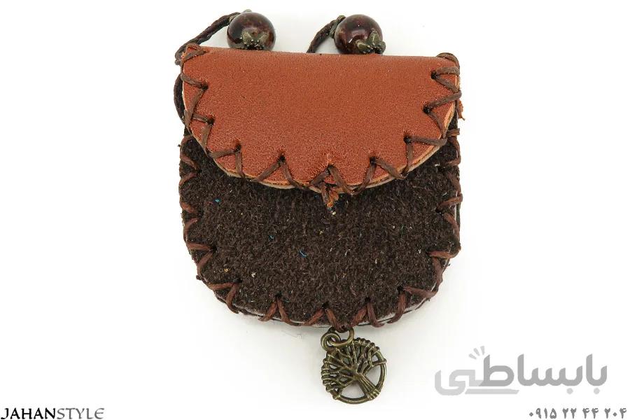 رومانتویی و جاحرزی چرم طبیعی قهوهای تیره