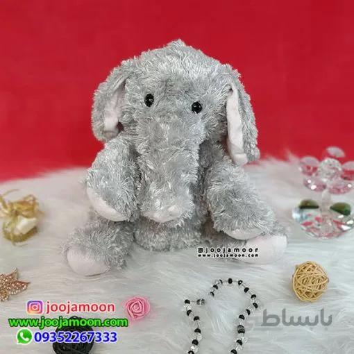 عروسک فیل پشمالو خاکستری