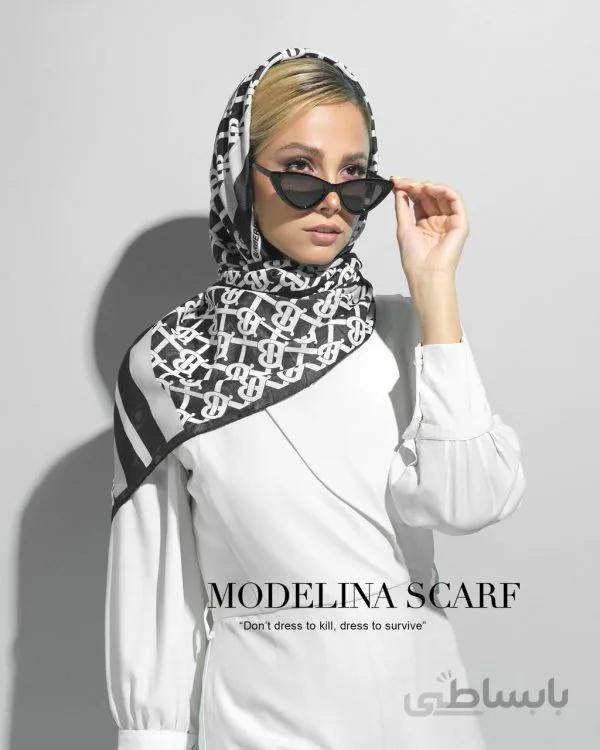 روسری قواره کوچک ژاکارد ابریشم 1125M1