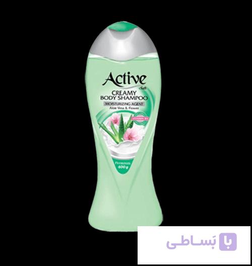 شامپو کرمی بدن با عصاره آلوئه ورا و گل اکتیو - 400 گرمی ا Active Aloe Vera & Flower Creamy Body Shampoo - 400 gr کد 262222
