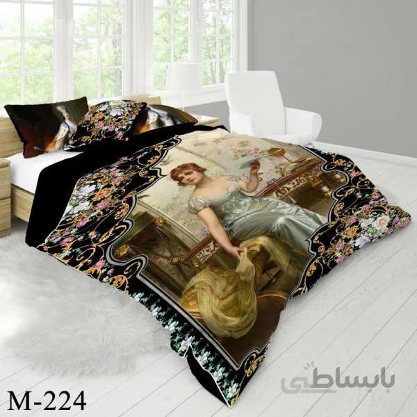 روتختی سه بعدی ساتن ابریشم ترک طرح مدرن - کد M 224