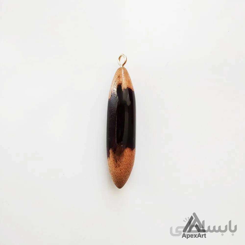 گردنبند چوب و رزین طرح آندیا