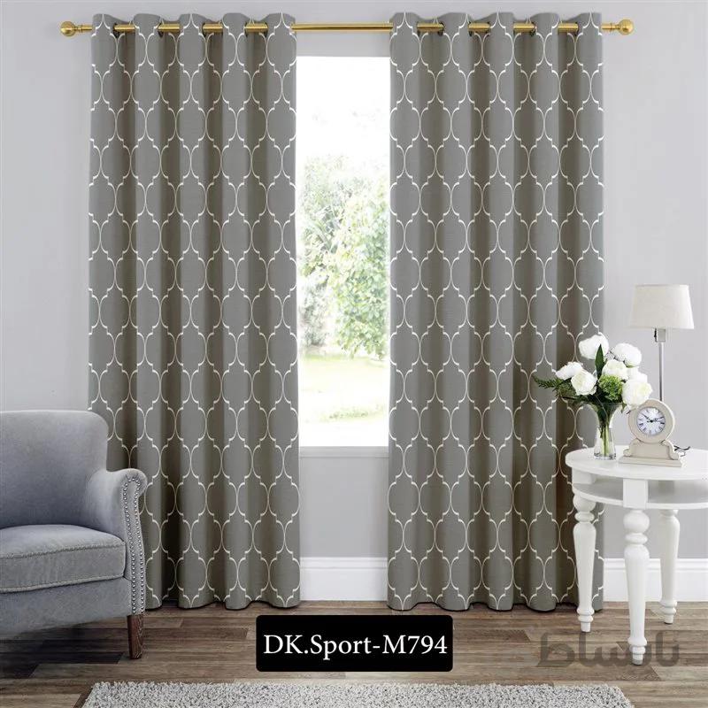 پرده پانچی (هازان و مخمل) کد DK.S.M794 طرح اسپرت نقوش متصل
