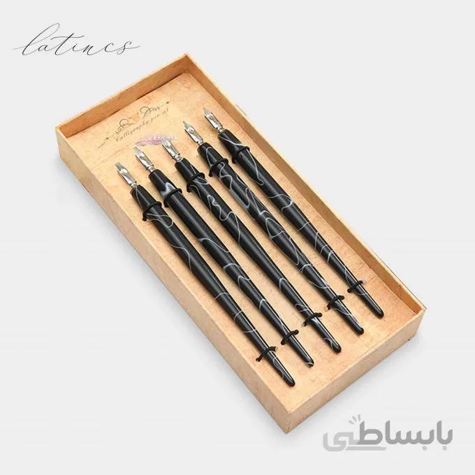 ست دسته قلم ابروباد مشکی