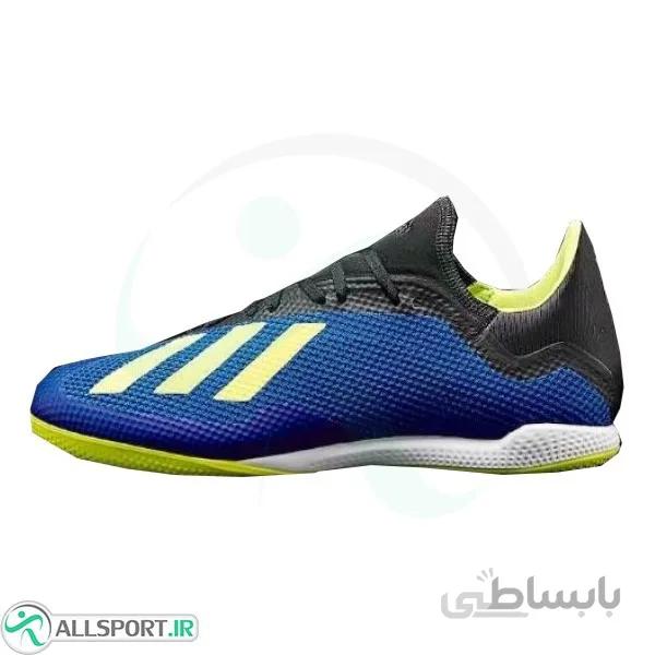 کفش فوتسال آدیداس ایکس طرح اصلی آبی زرد Adidas X Tango 18.3 IN Blue Solar Yellow
