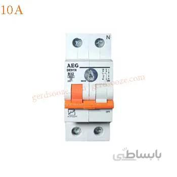 فیوز مینیاتوری دو فاز 10A آمپر AEG تیپ C ا Miniature Circuit Breaker 2P 10A AEG