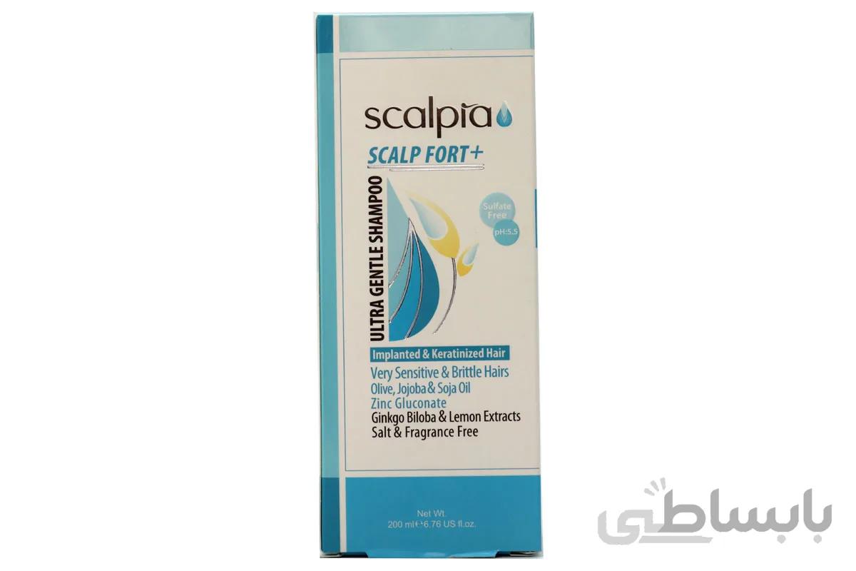 شامپو موهای تازه كاشته شده و بسیار حساس 200 میلی لیتر اسكالپیا ا Scalpia Scalp Fort Plus Ultra Gentle Shampoo