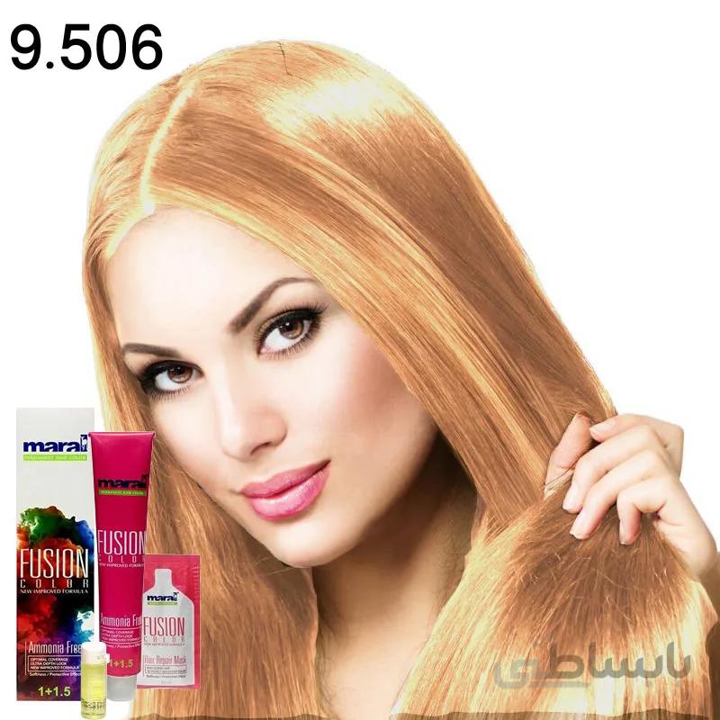 رنگ مو بدون آمونیاک فیوژن کالر مارال رنگ 9.506 (کره عسلی)