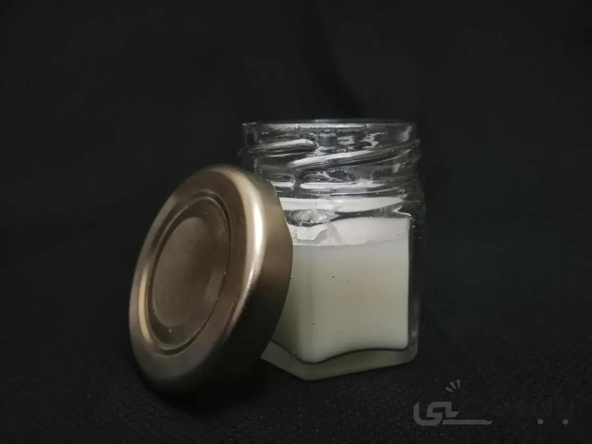 شمع دست ساز شیشه ایی کد 002