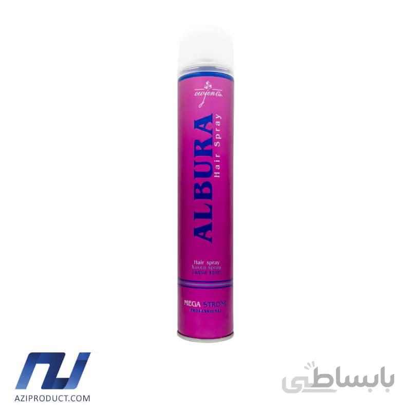 اسپری حالت دهنده مو البورا مدل Mega Strong حجم 500 میل