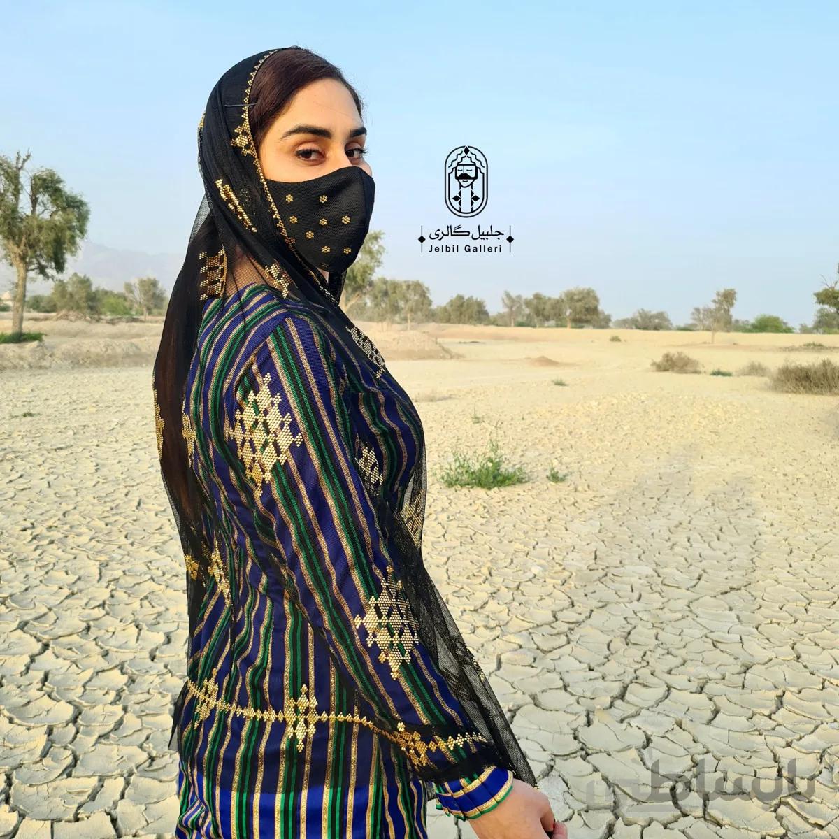 شال توری سنتی طرح نه پر jg205